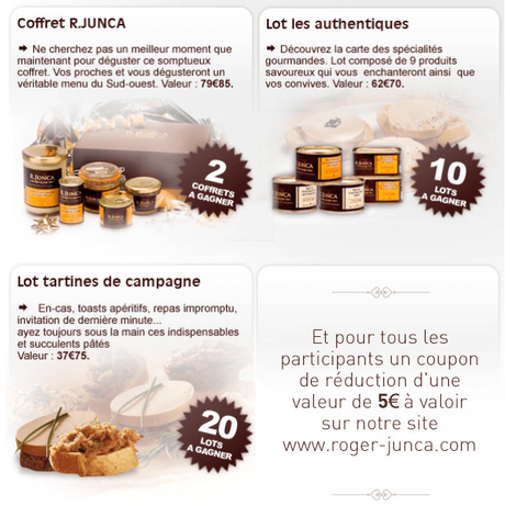 Le Foie gras en fête : nouveau jeu concours R.Junca