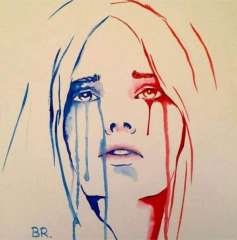 bleu, blanc, rouge, marianne, deuil, larme, pleur, république, benjamin, regnier