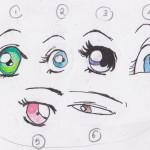 dessin de yeux de manga
