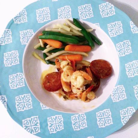 Crevettes épicées au chorizo: Une recette du cuisinier rebelle que j'ai adapté.