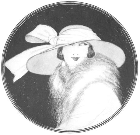 Belles en chapeau, hiver 1922