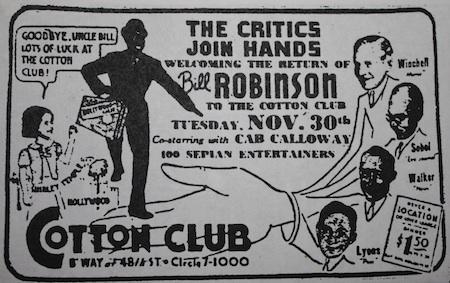 November 30, 1937: Bill Bojangles Robinson joins Cotton Club’s revue with Cab Calloway