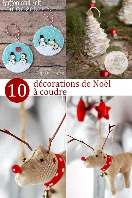 10 ornements et décorations de Noël à coudre