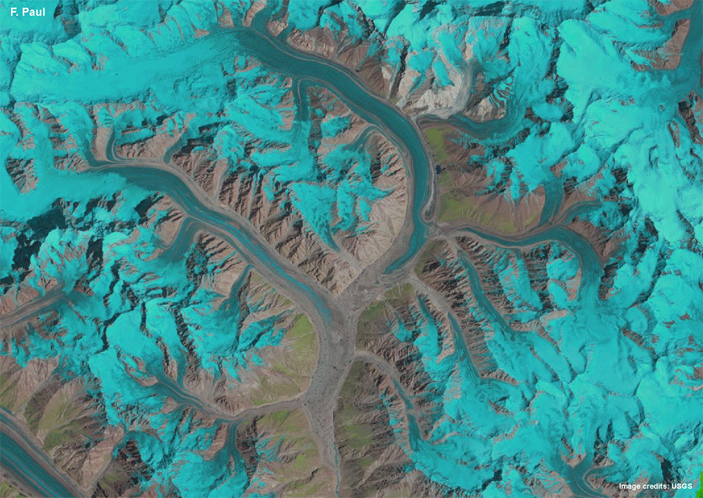 glaciers Panmah et Choktoi dans le massif Karakoram