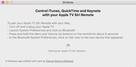 SiriMote la télécommande universelle pour Apple TV, VLC, iTunes