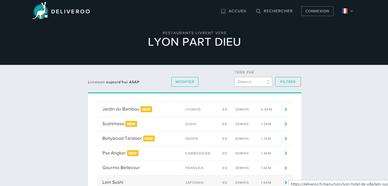 Deliveroo arrive à Lyon !