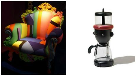 Fauteuil Proust, Cafetière GEO, Alessi, Alessandro Mendini