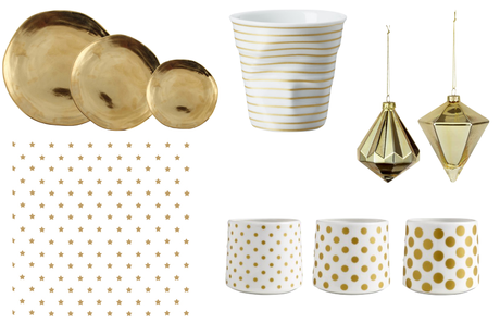 Table de Noel dorée