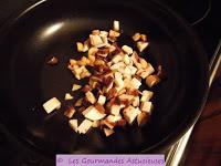 Tartines au champignon, mouron, roquette et noix (Vegan)