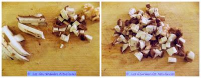 Tartines au champignon, mouron, roquette et noix (Vegan)