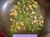 Tartines au champignon, mouron, roquette et noix (Vegan)