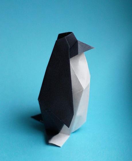 origami pingouin deco de noel