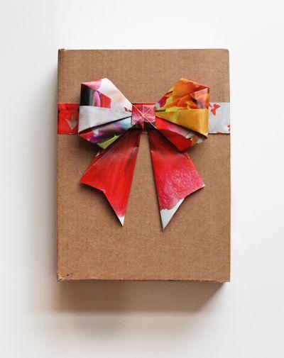 diy origami gros noeud papier cadeau