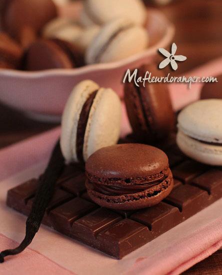 Macarons faciles à la vanille et au chocolat