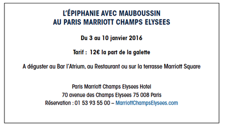 L’Epiphanie se fête avec Mauboussin au Marriott Champs Elysées
