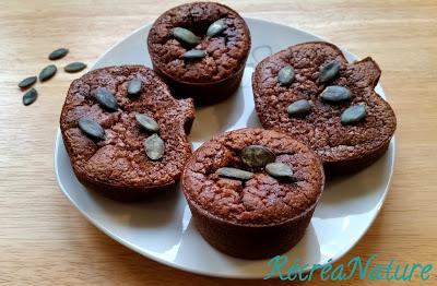 Muffins ultra-moelleux au Chocolat et à la Courge de Nice du Jardin (sans beurre)