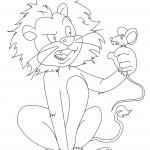 illustration de jean de la fontaine le lion et le rat