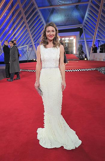 Look de la comédienne Emmanuelle Boidron à l'hommage de Kamal Derkaoui au 15ème Festival International du Film de Marrakech