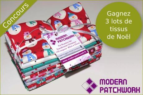 Gagnez 3 lots de tissus de Noël de Modern Patchwork (+ un code promo)