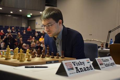 Ronde 7: Maxime Vachier-Lagrave remporte son duel face à l'ex-champion du monde d'échecs Viswanathan Anand - Photo © Tarjei J. Svensen