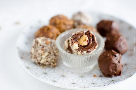 Rochers au chocolat, praliné et noisettes : comme des Ferrero Rochers Comme des Ferrero Rochers