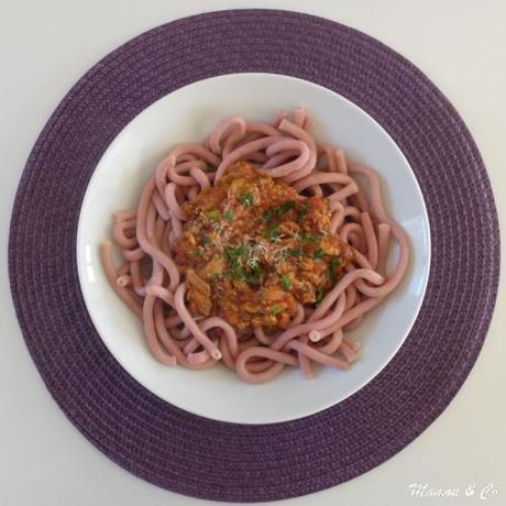 Bucatini roses aux sardines