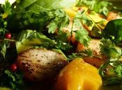 Salade noix saint-jacques fruits exotiques