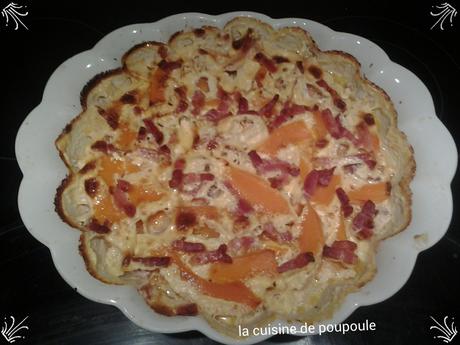 Potiron et lardon au four 