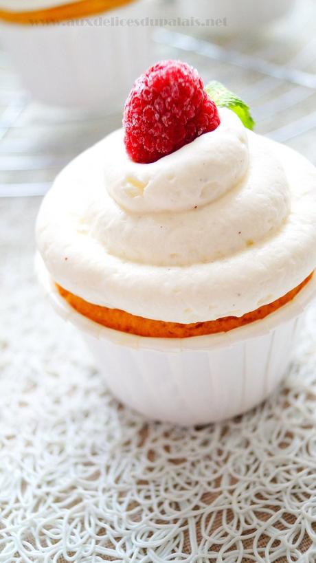 Cupcakes aux amandes vanille & framboises