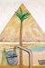 1963, David Hockney : Great Pyramid at Giza with Broken Head from Thebes