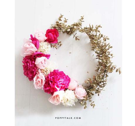 paper floral wreath