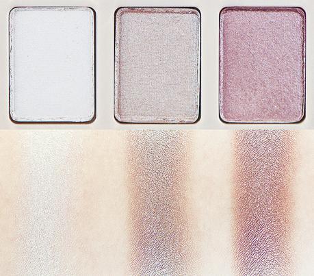 Palette de fards à paupières neutres rosés The Blushed Nudes ligne 2 colonne 1 gros plan et swatch