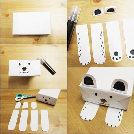 Emballer ses cadeaux en Ours Polaires {DIY}