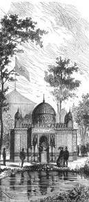 Le pavillon mauresque  à l´exposition universelle de Paris en 1867 (aujourd´hui dans le parc de Linderhof)