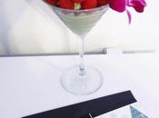 Verrine d'avocat fruits dans verre Martini
