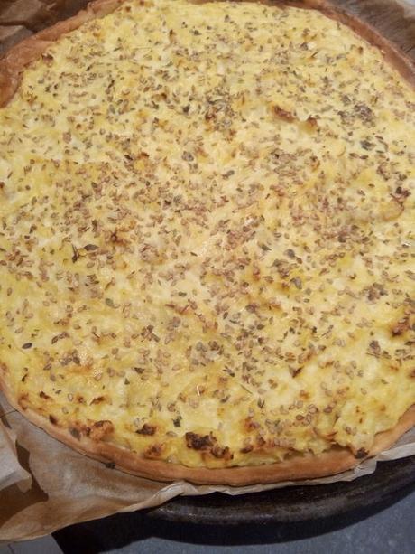 Tarte au céleri et chèvre frais