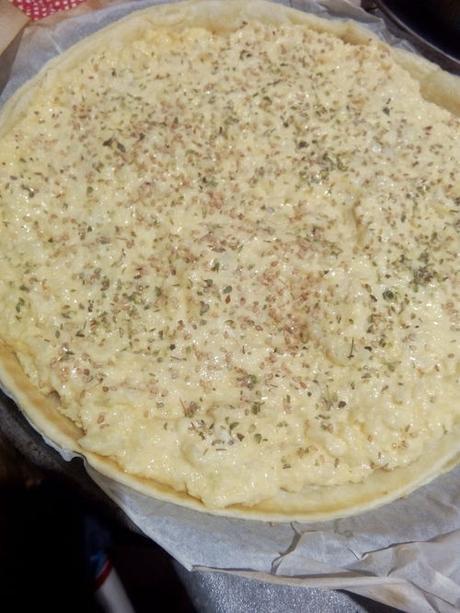 Tarte au céleri et chèvre frais
