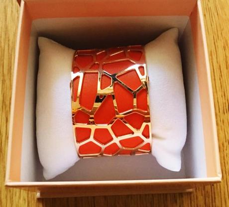 Bracelet manchette Les Georgettes orange Hermès