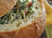Trempette classique épinards dans pain