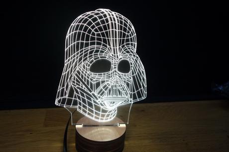 3D Wood Mood Lamp Bulbing Light Star Wars Darth Vader-0