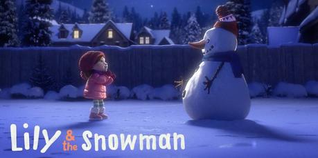 Conte de Noël avec une petite fille et un bonhomme de neige