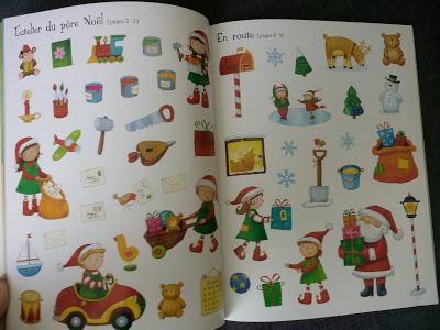En attendant Noël #16 : Les autocollants Usborne Noël 2015 - 1001 choses de Noël à trouver - Le marché de Noël - Coloriages et autocollants Le père Noël - J'habille les oursons pour Noël