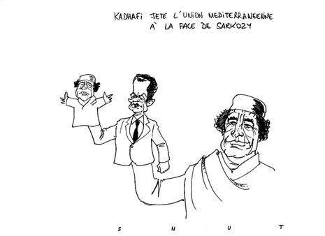 Kadhafi crache l'union méditerranéenne à la face de Sarkozy