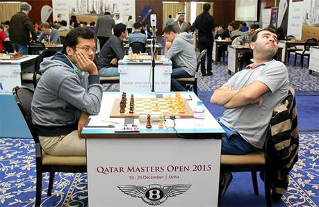 Ronde 7 : Shakhriyar Mamedyarov (2748) 1-0 Surya Shekhar Ganguly (2648) - Photo © Katerina Savina