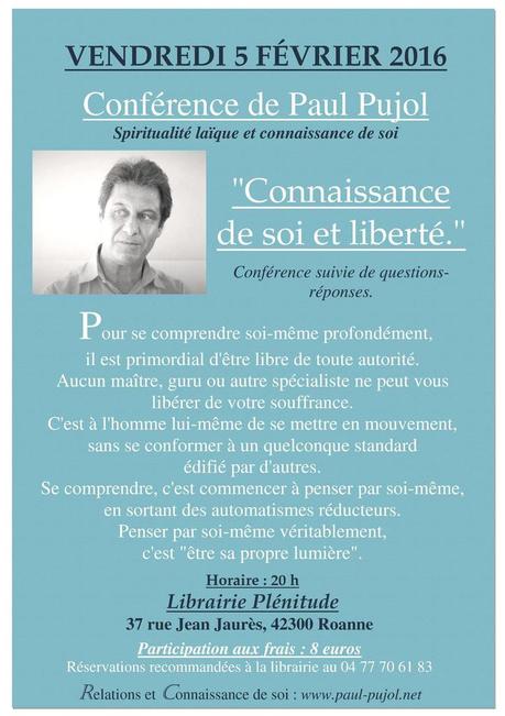 5 février à ROANNE: Conférence de Paul Pujol.