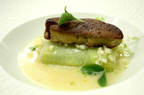Foie gras, poireau, anguille fumée… © P.Faus