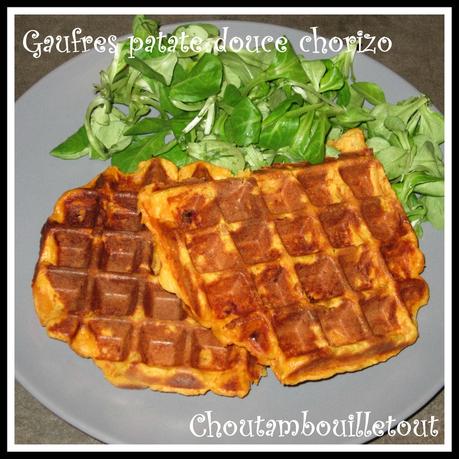 gaufre patate douce chorizo
