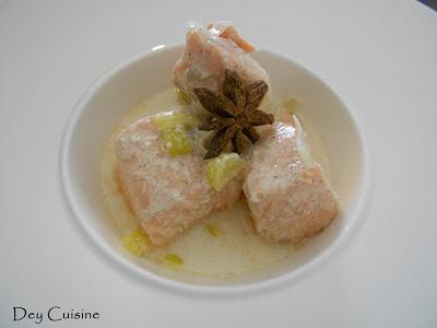 Blanquette de saumon à la vanille