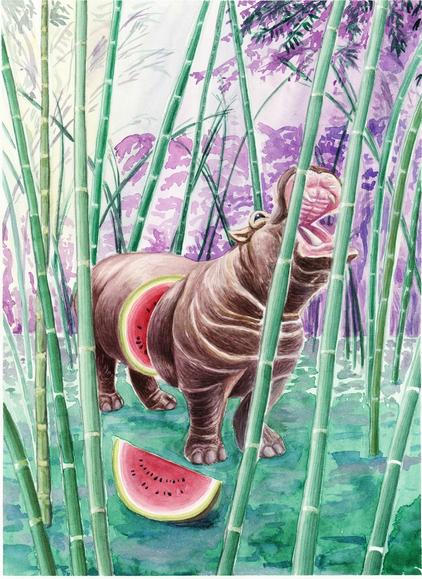 HypoPasthèque, Aquarelle sur papier, 41x31cm, 2014