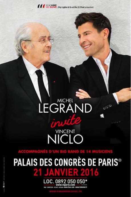 Michel Legrand invite Vincent Niclo au Palais des Congrès le 21 janvier 2016